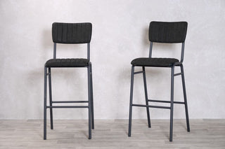 black-faux-leather-stools