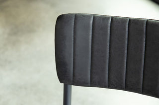 black-faux-leather-material