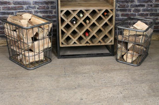 kindling basket with steel frame