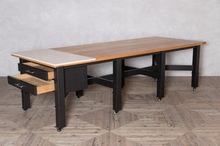 kitchen-island-table-on-castors-open-drawers