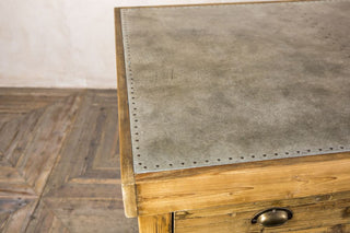 kitchen island with zinc top