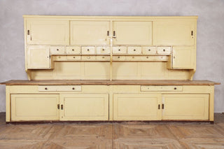 large edwardian pine kitchen cabinet