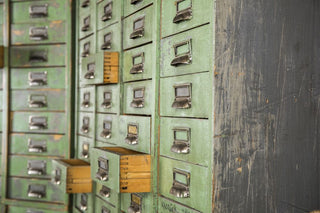 large bank of drawers