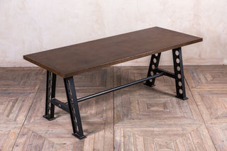 large-copper-top-dining-table