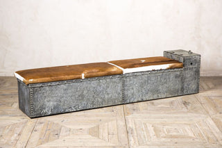 large galvanised industrial storage bin