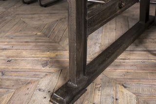 large industrial dining table