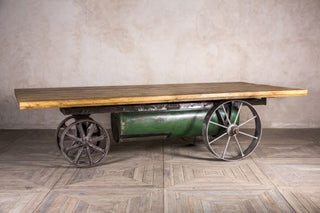 large industrial restaurant table