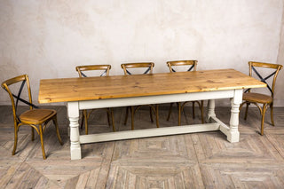 large reclaimed pine refectory table