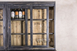 dark wooden storage unit