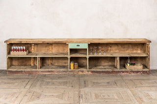 large wooden industrial sideboard