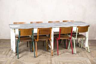 large zinc top baking table