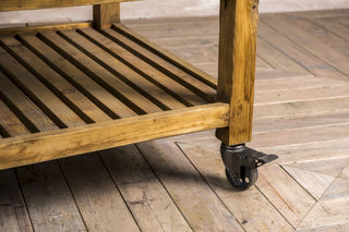 large zinc top kitchen island