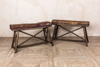 leaning bench