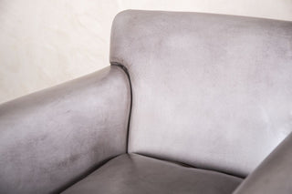 leather armchair in grey