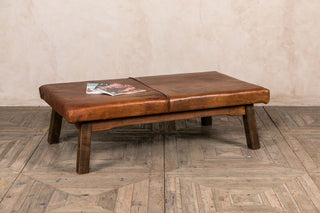 leather coffee table