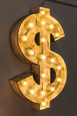 light up dollar sign