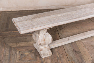 limed elm dining bench