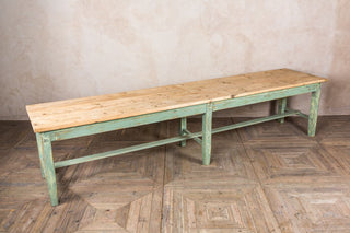 long industrial dining table