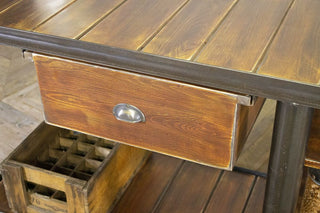 long industrial sideboard