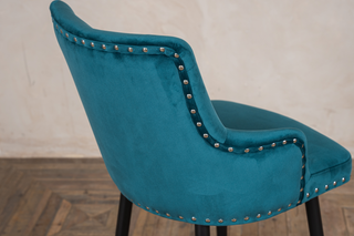 Pair of Louis Velvet Breakfast Bar Stool