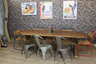 made to measure pine trestle table