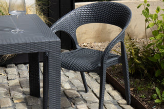 Madrid Outdoor Dining Set - 80cm Table &amp; 2 Chairs