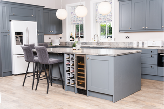 Pair of Marston Bar Stools in Grey