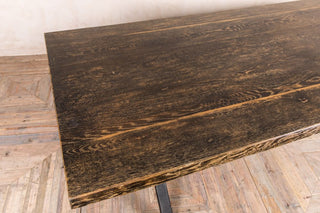 metal base dining table