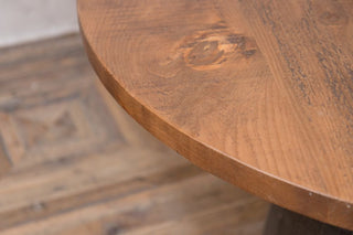 round-vintage-dining-table-close-up