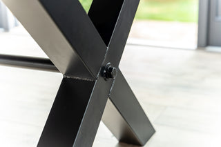 black-x-frame-base-detail