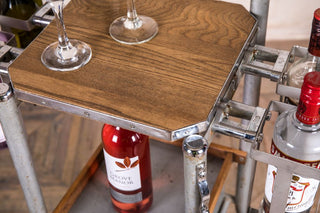 metal drinks station on wheels