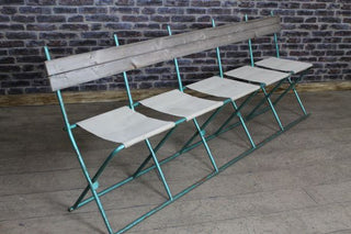 metal framed bench