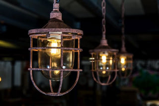 metal rust effect light fitting