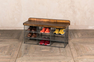 metal shoe storage