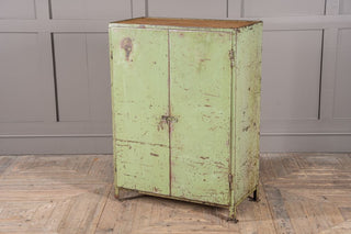 Vintage Metal Workshop Storage Cupboard