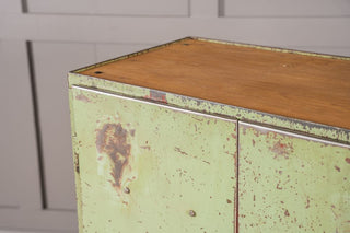 Vintage Metal Workshop Storage Cupboard