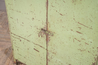 Vintage Metal Workshop Storage Cupboard