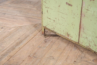 Vintage Metal Workshop Storage Cupboard