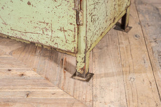 Vintage Metal Workshop Storage Cupboard
