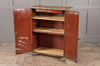 Vintage Metal Workshop Storage Cupboard
