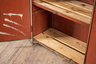 Vintage Metal Workshop Storage Cupboard