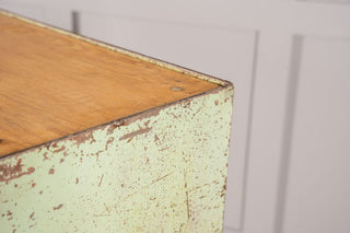 Vintage Metal Workshop Storage Cupboard