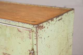Vintage Metal Workshop Storage Cupboard
