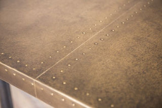 metallic studded table