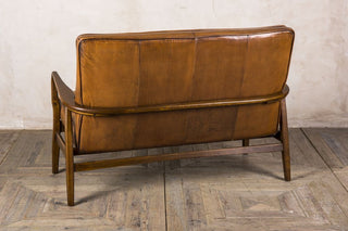 mid century modern leather sofa