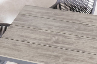 Milan Grey Star Table with 4 Chairs Set