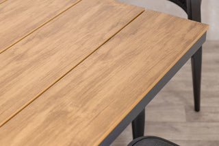 Milan Natural Star Table with 4 Chairs Set