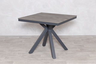 Milan Grey Star Table with 4 Chairs Set