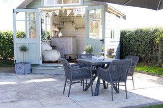 Milan Grey Star Table with 4 Chairs Set