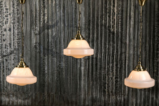 milk glass pendant light